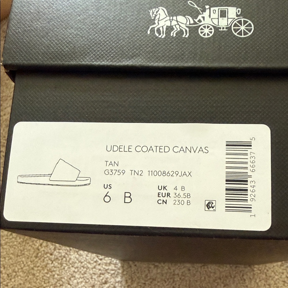 Retail Coach Brown Signature Monogram Women’s Slide Sandals - Picture 4 of 4